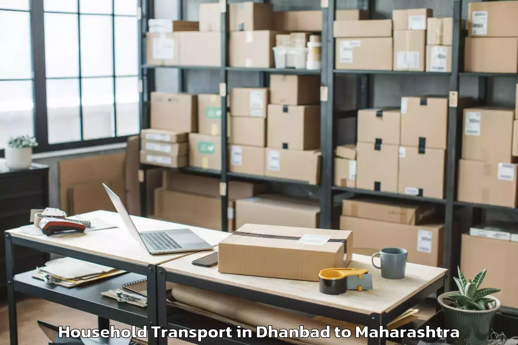 Top Dhanbad to Radhanagari Household Transport Available